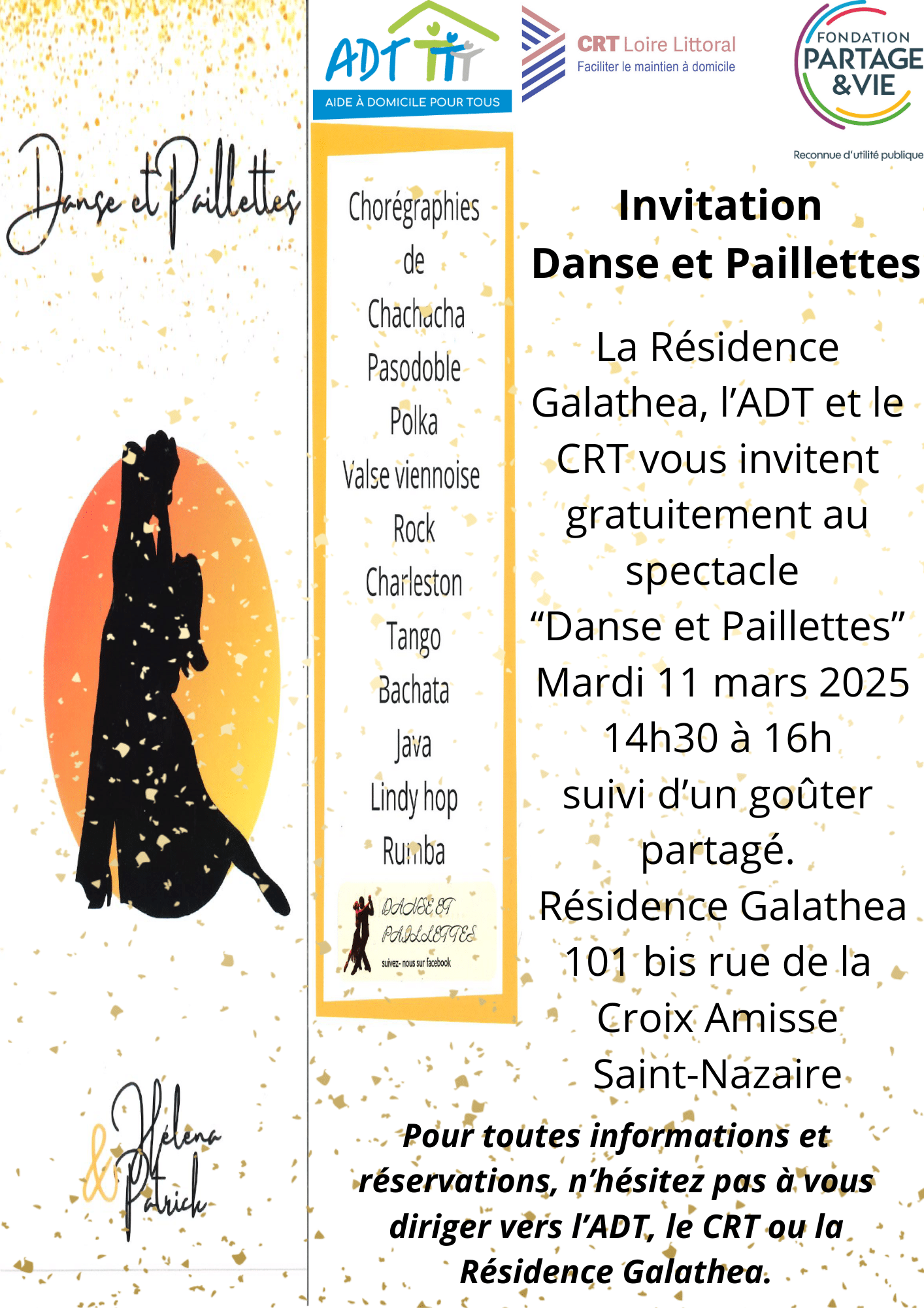 Flyer danse et paillettes