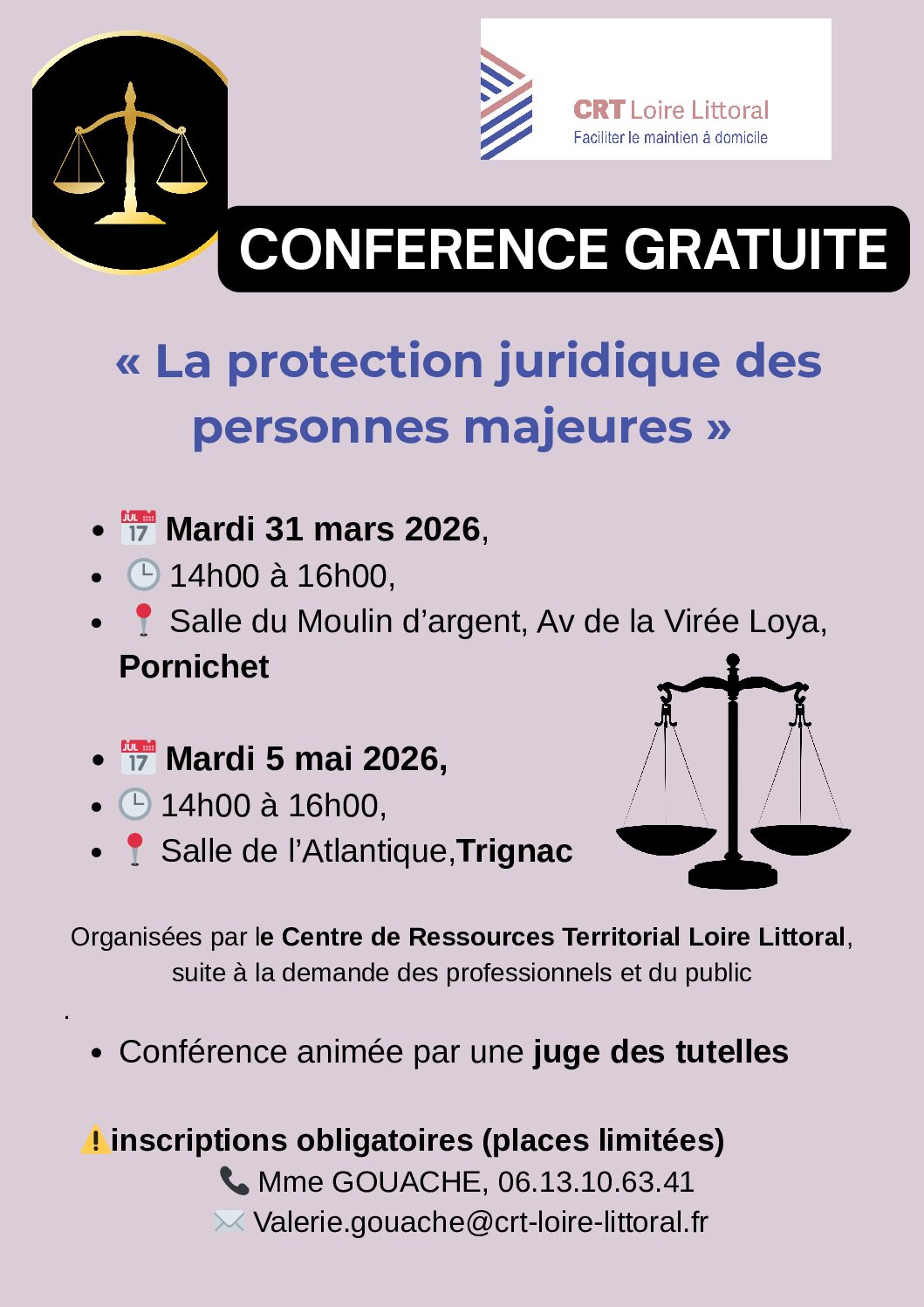 conférences protection juridiques 2026